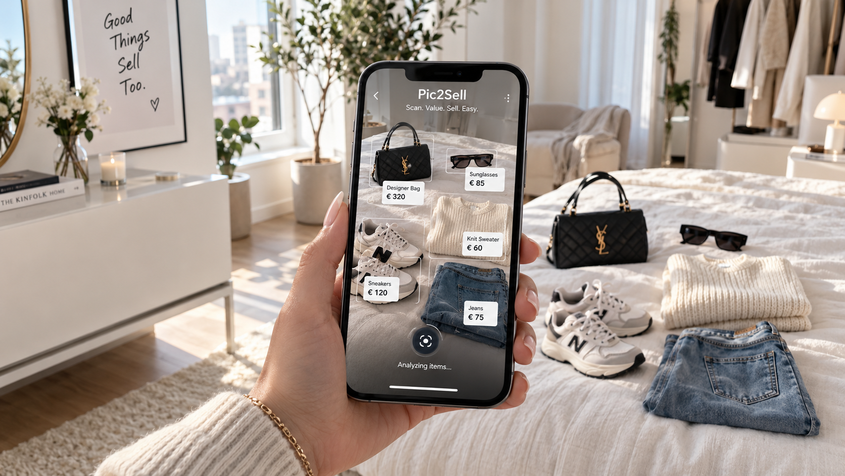Handy-App erkennt Kleidung und Accessoires auf einem Foto und zeigt sofort geschätzte Preise an